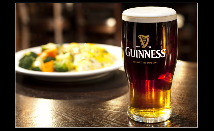 food photography of Guinness Beer at Garmans Pub