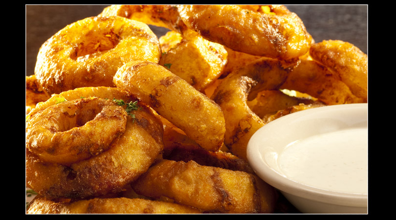 photograph of onion rings at Garmans Pub in Santa Paula